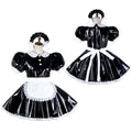 black thin pvc dress G2125