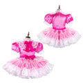 hot pink satin dress G2126