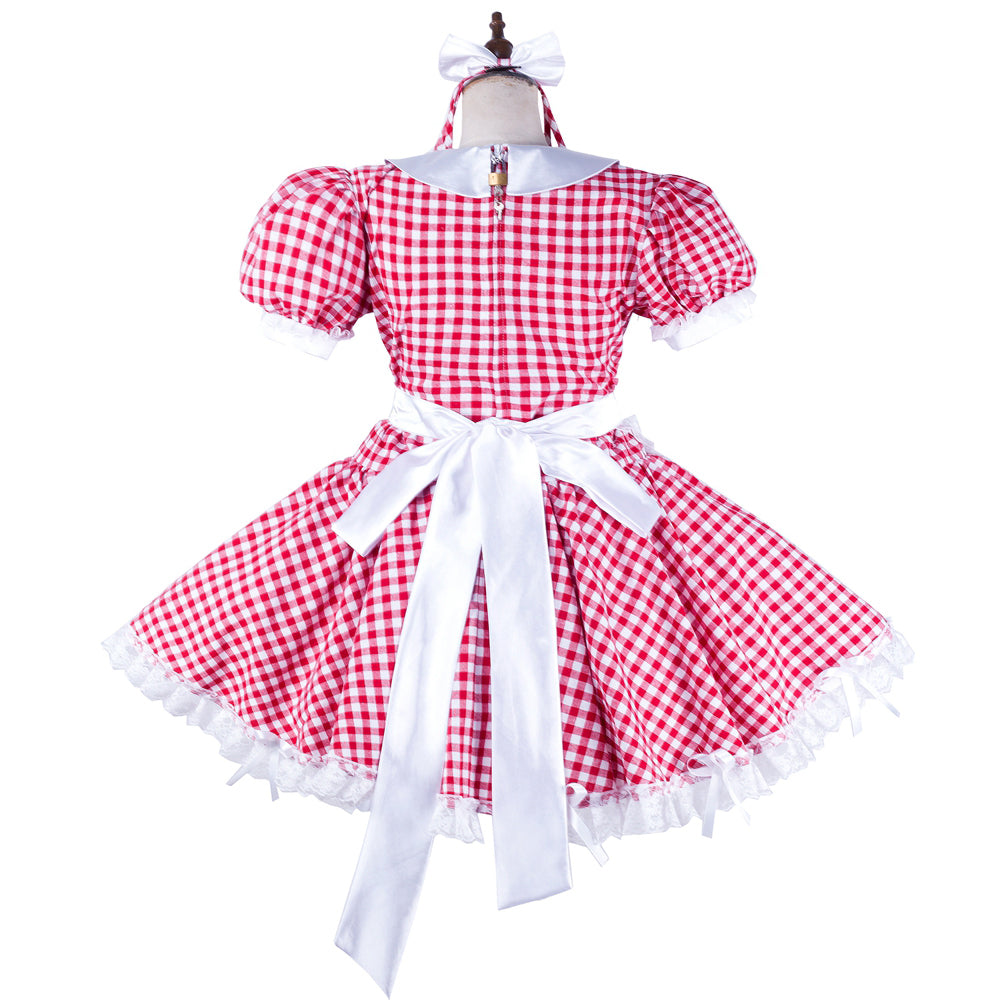 red cotton dress G2128