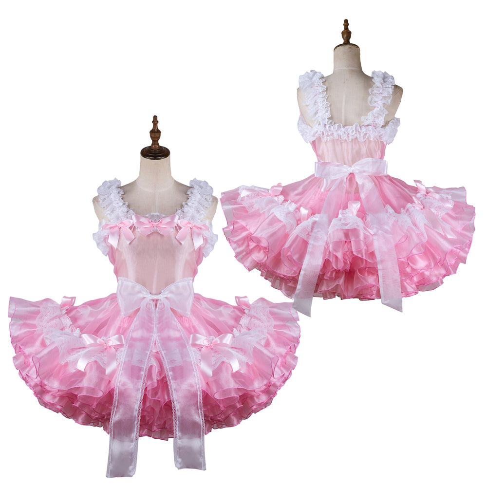 pink organza dress G2129