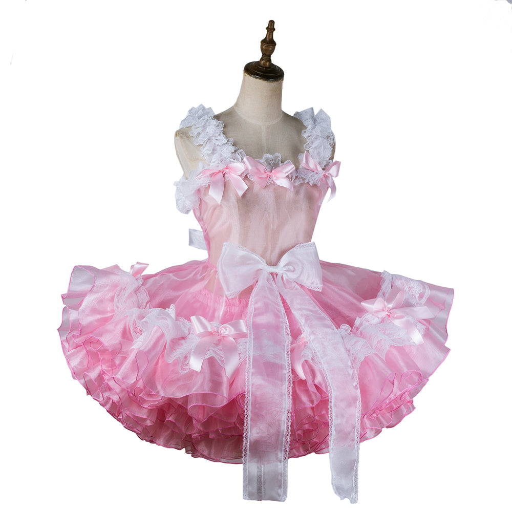 pink organza dress G2129