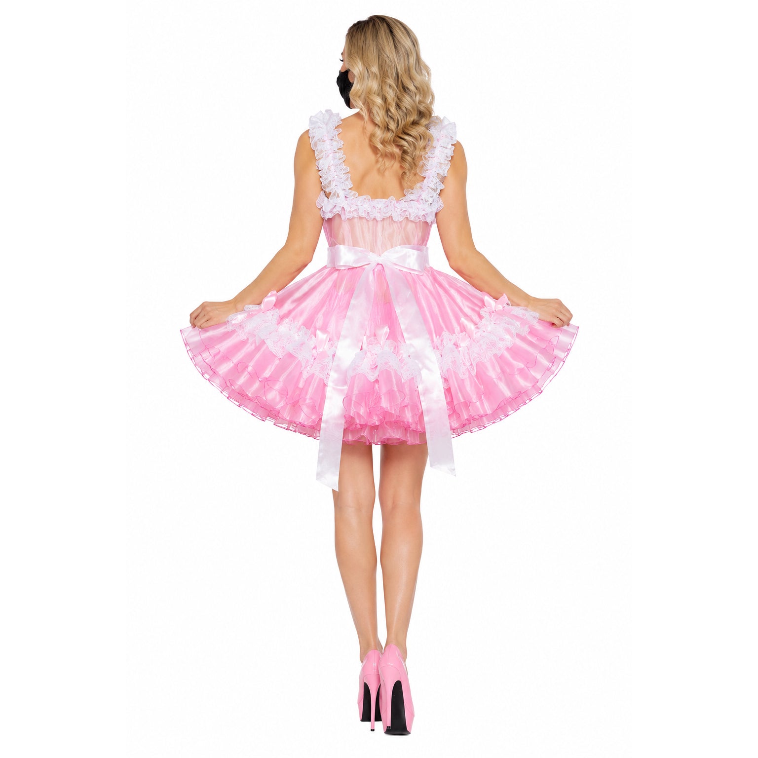 pink organza dress G2129