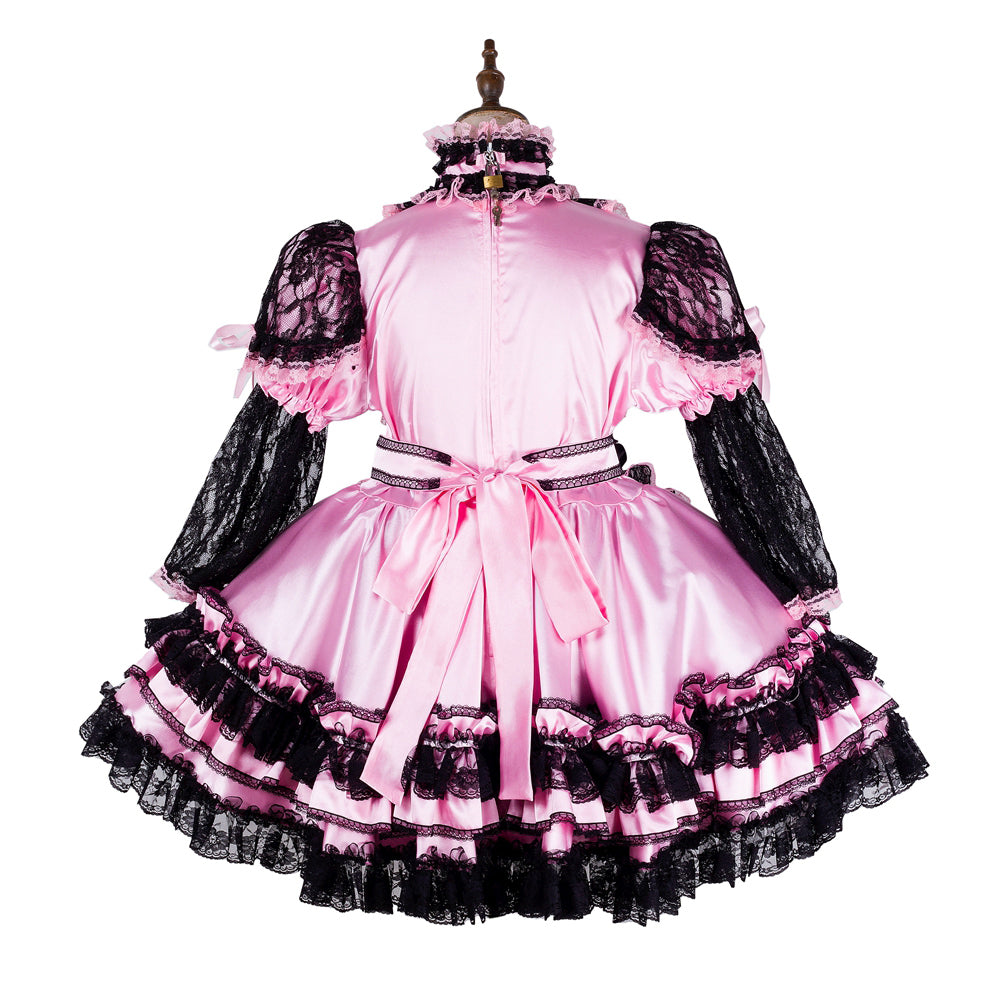 pink satin dress G2130