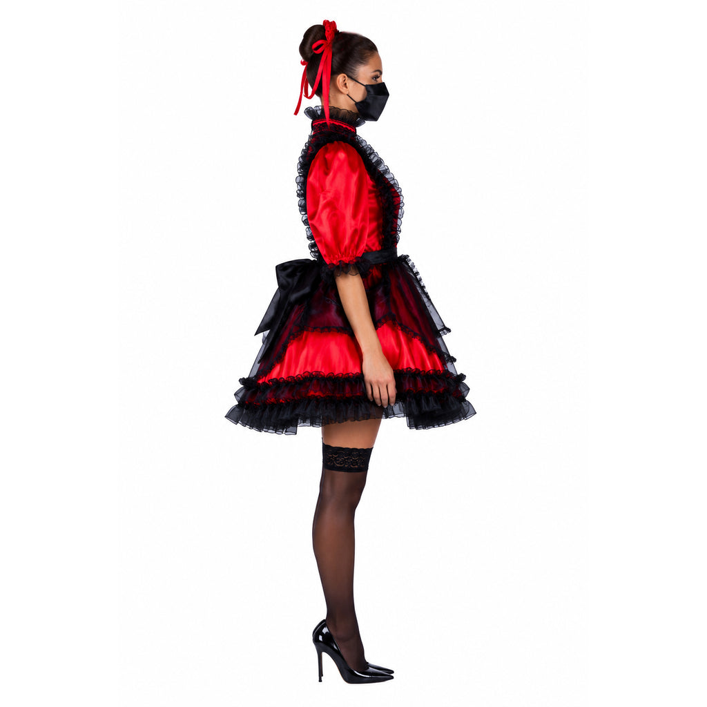 red satin dress G2131