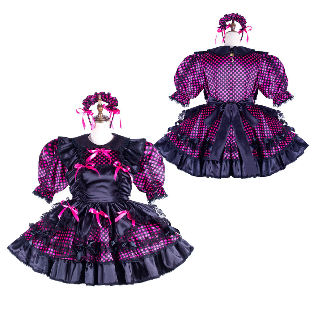 Purple satin dress G2132