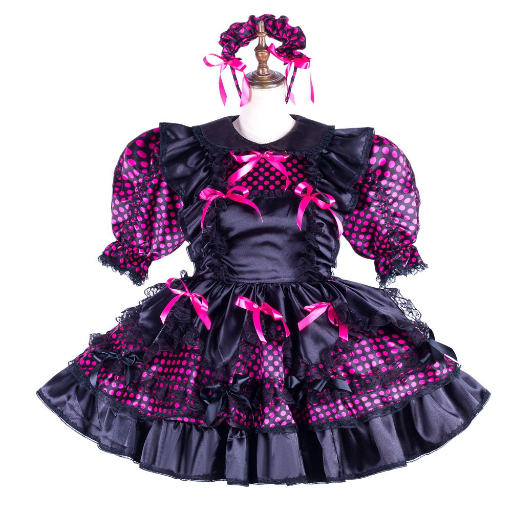 Purple satin dress G2132