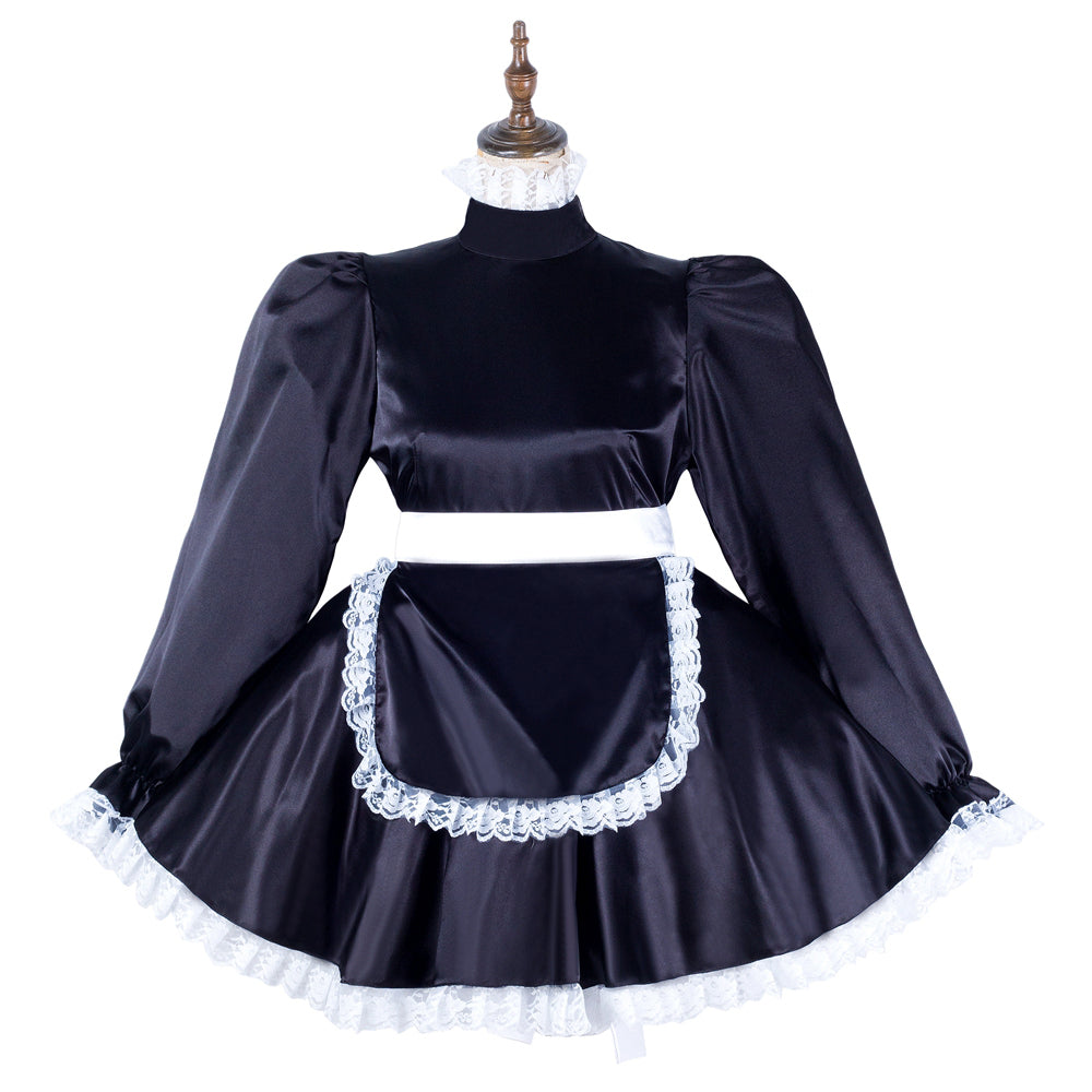 black satin dress G2133