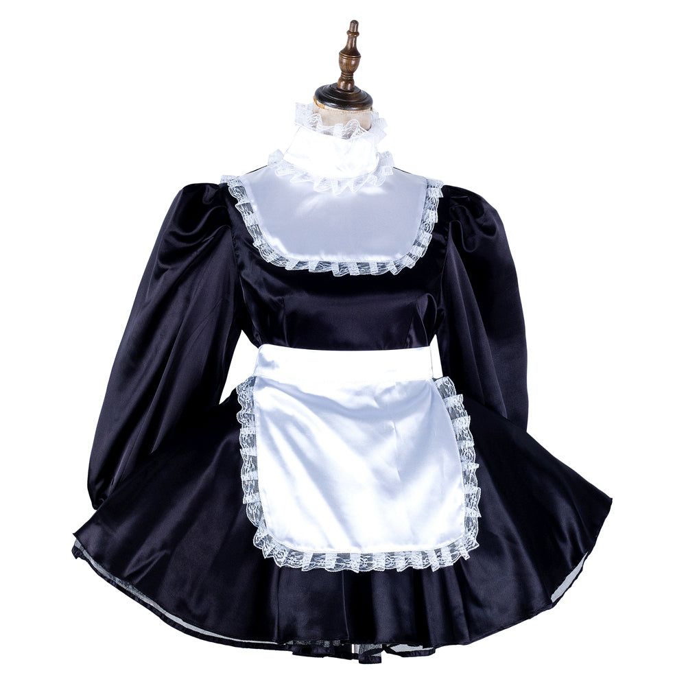 black satin dress G2136