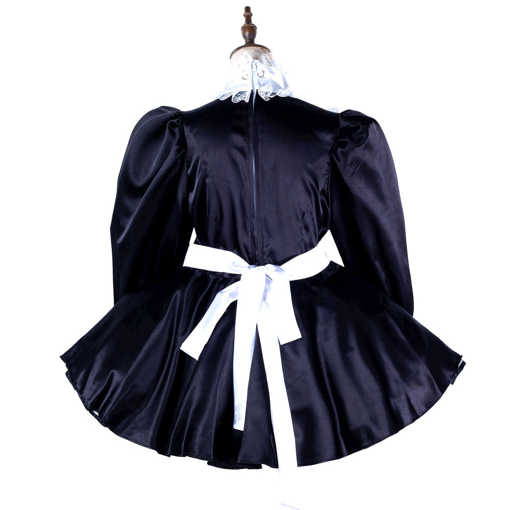 black satin dress G2136