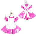 hot pink thin pvc dress G2138