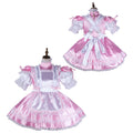 pink satin dress G2145