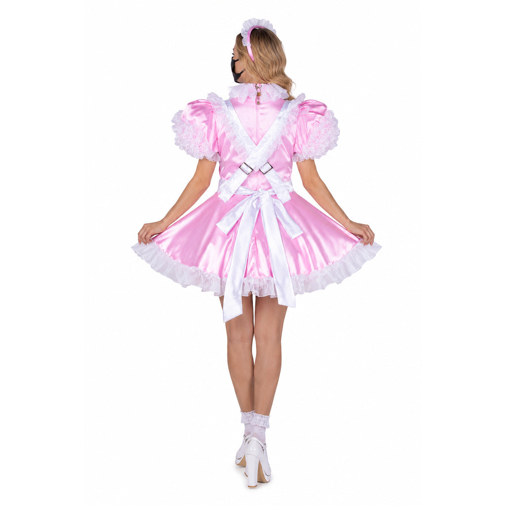 rosa Satin-Kleid G2146
