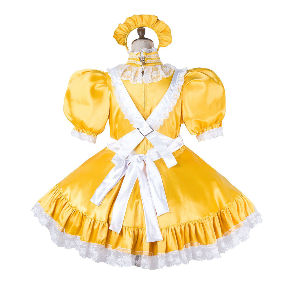goldenes Satinkleid G2148