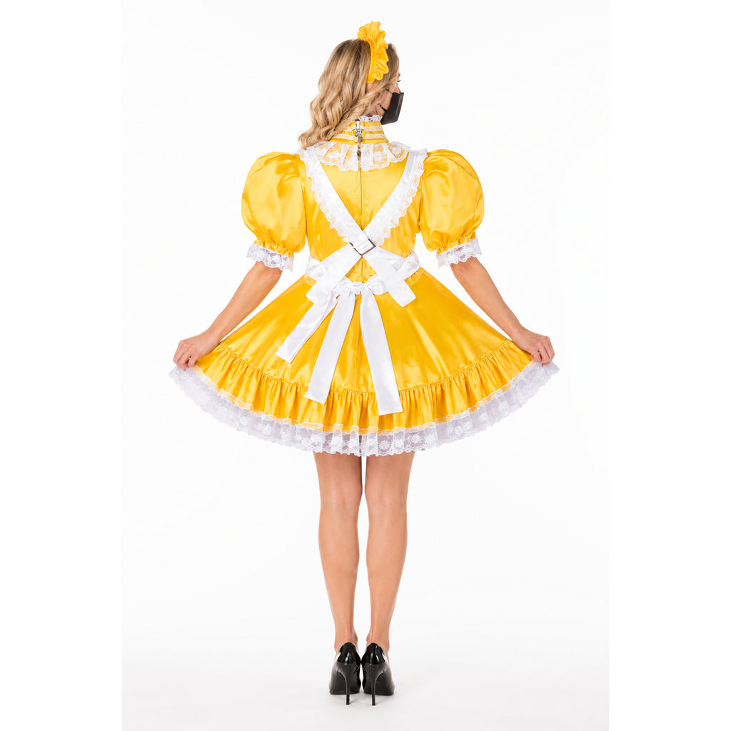 goldenes Satinkleid G2148