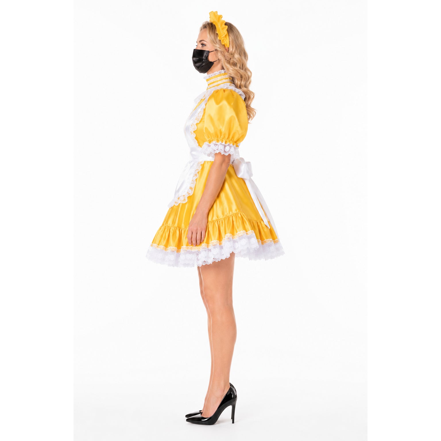 goldenes Satinkleid G2148