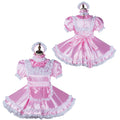 pink satin dress G2150