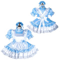 baby blue satin dress G2151