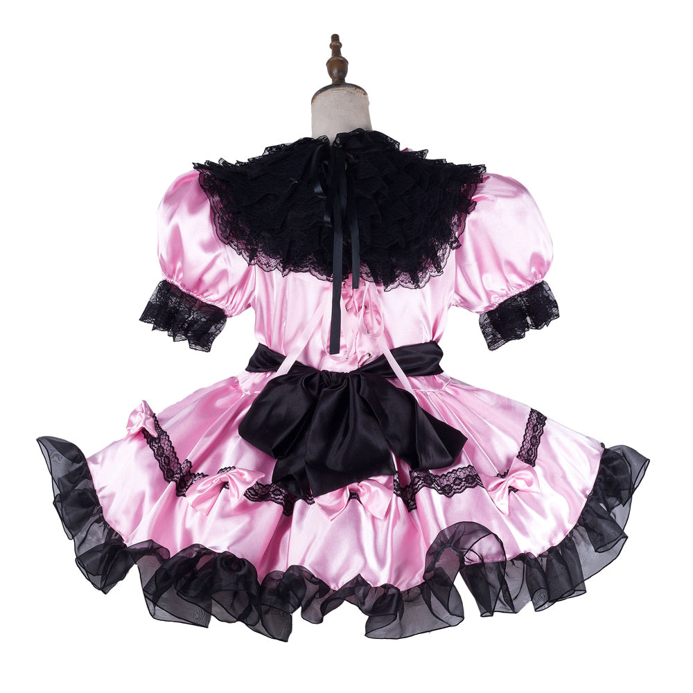 pink satin dress G2152