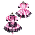 pinkes Satinkleid G2158