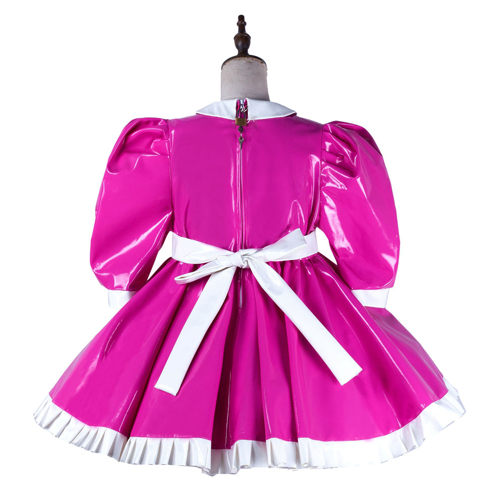 hot pink heavy pvc dress G2160