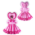 pink thin pvc dress G2161