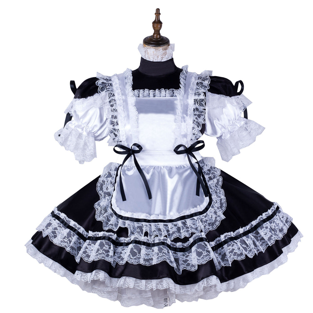 black satin dress G2165