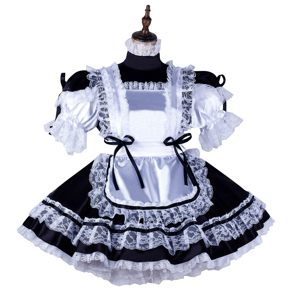 black satin dress G2165