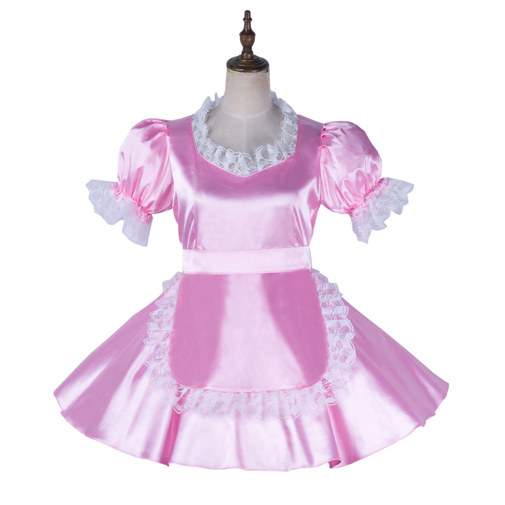 pink satin dress G2167