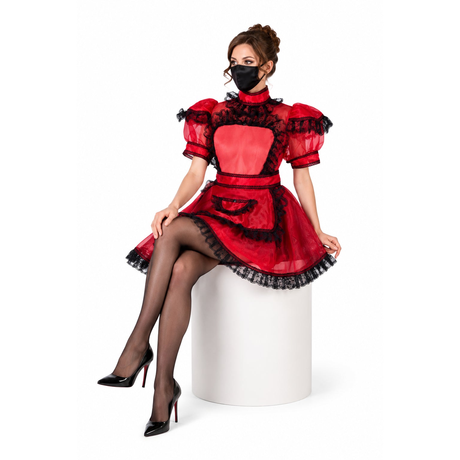 red organza dress G2177