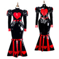 black heavy pvc dress G2178