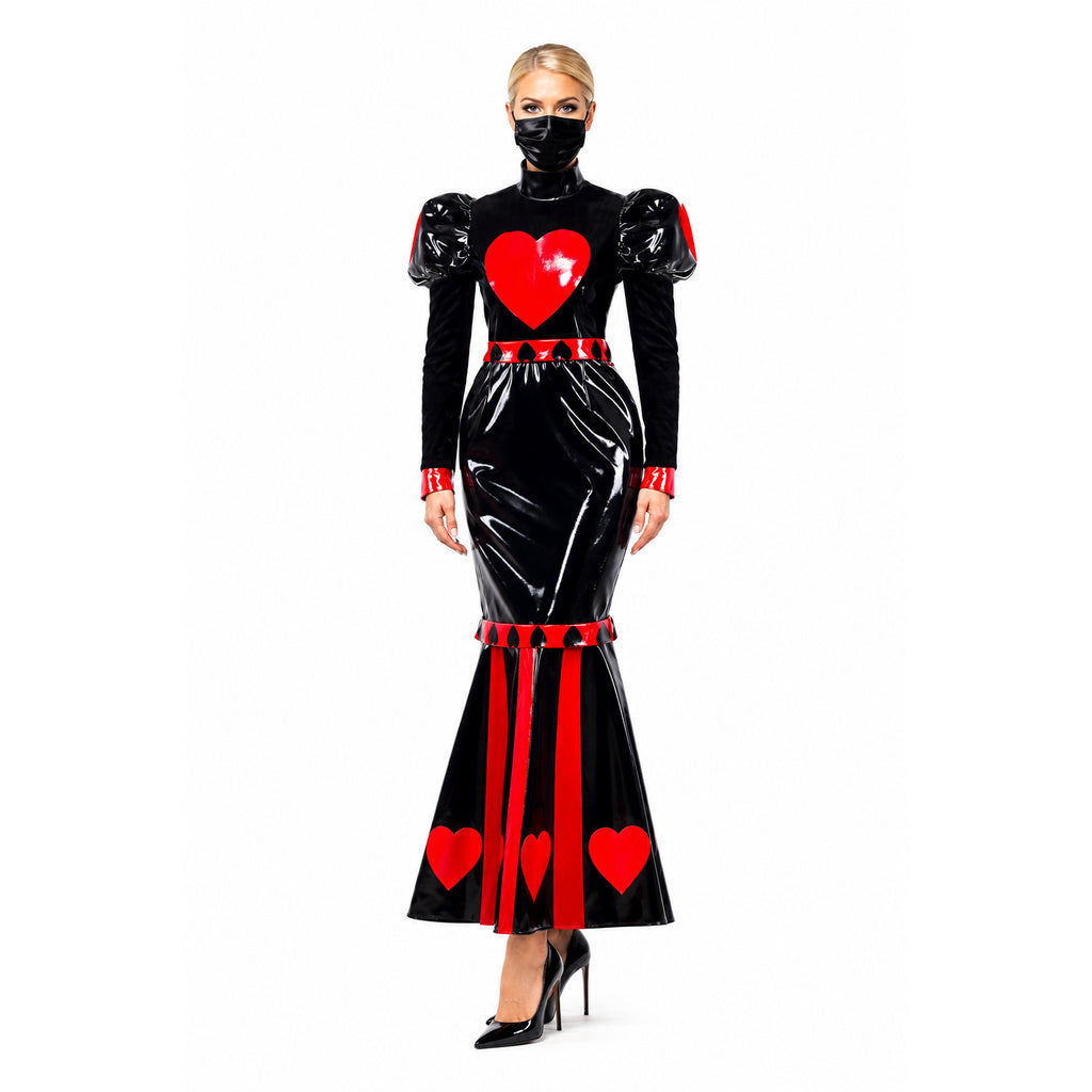 black heavy pvc dress G2178