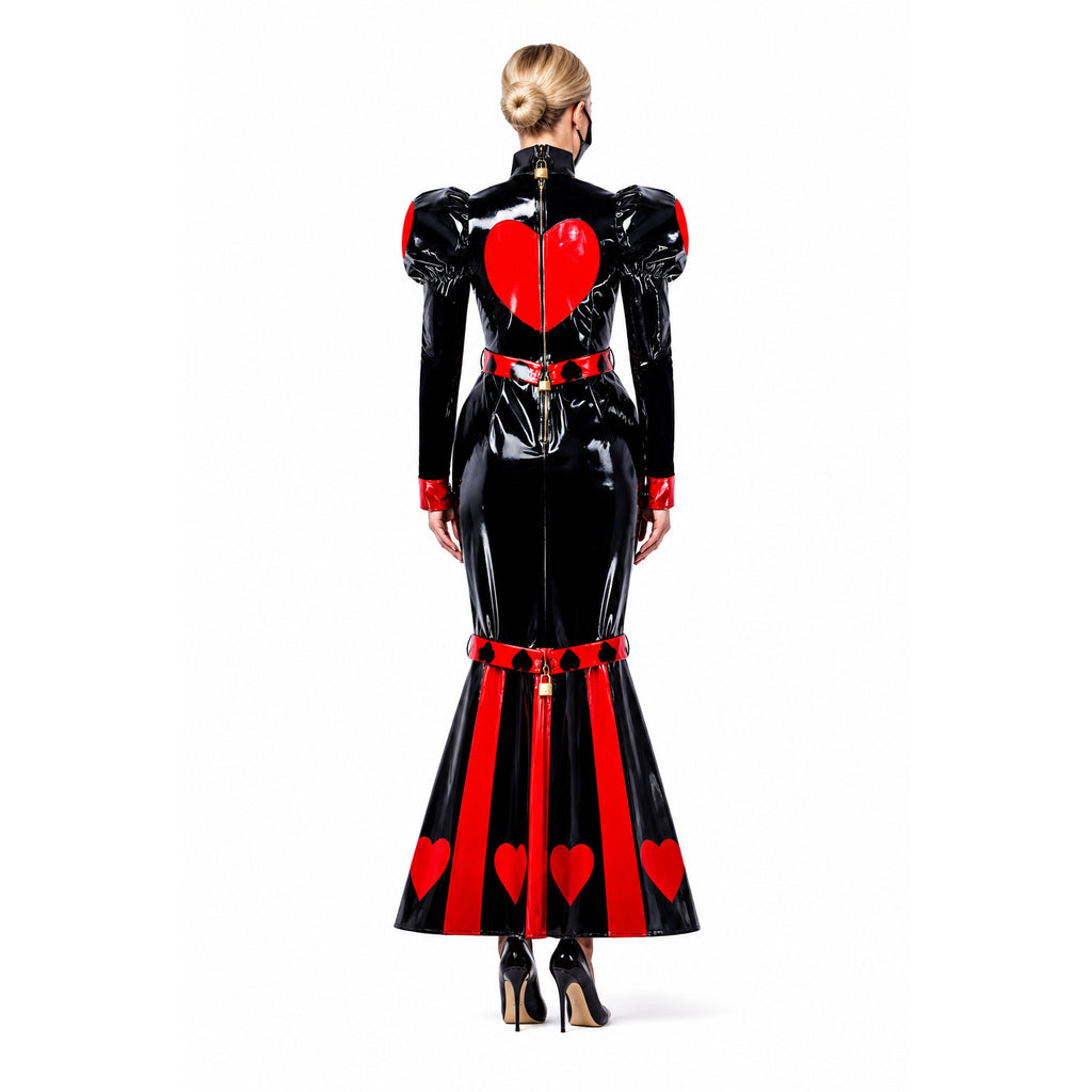 black heavy pvc dress G2178