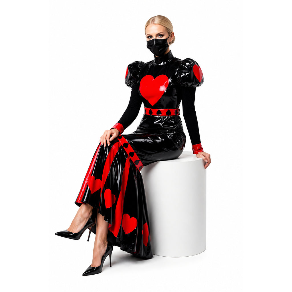 black heavy pvc dress G2178