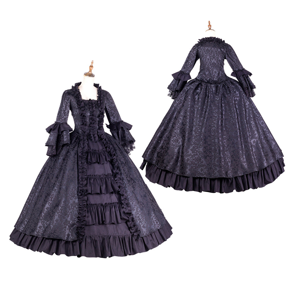 black satin cotton dress G2180