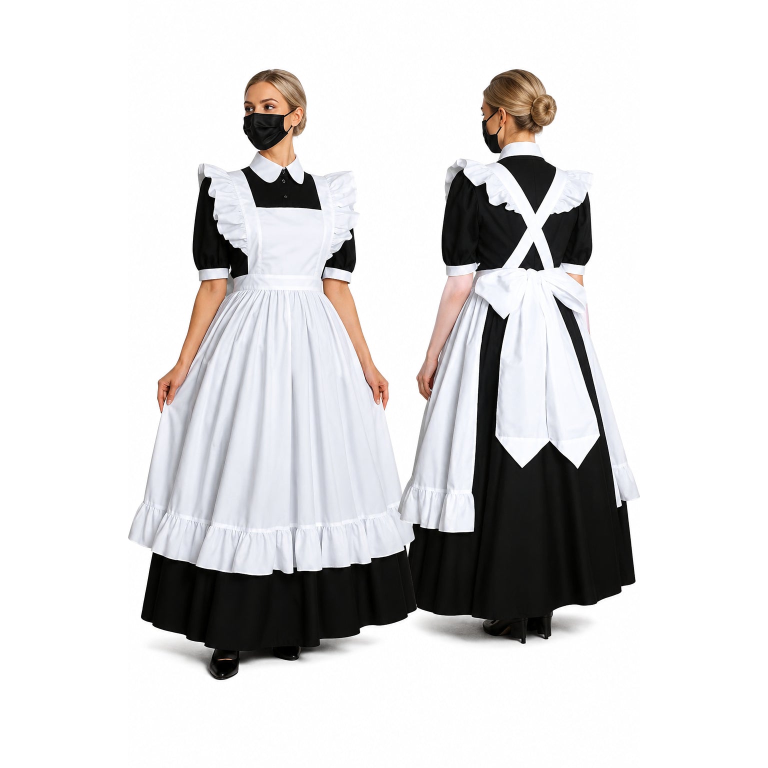 black cotton dress G2189