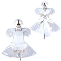 white clear pvc dress G2191