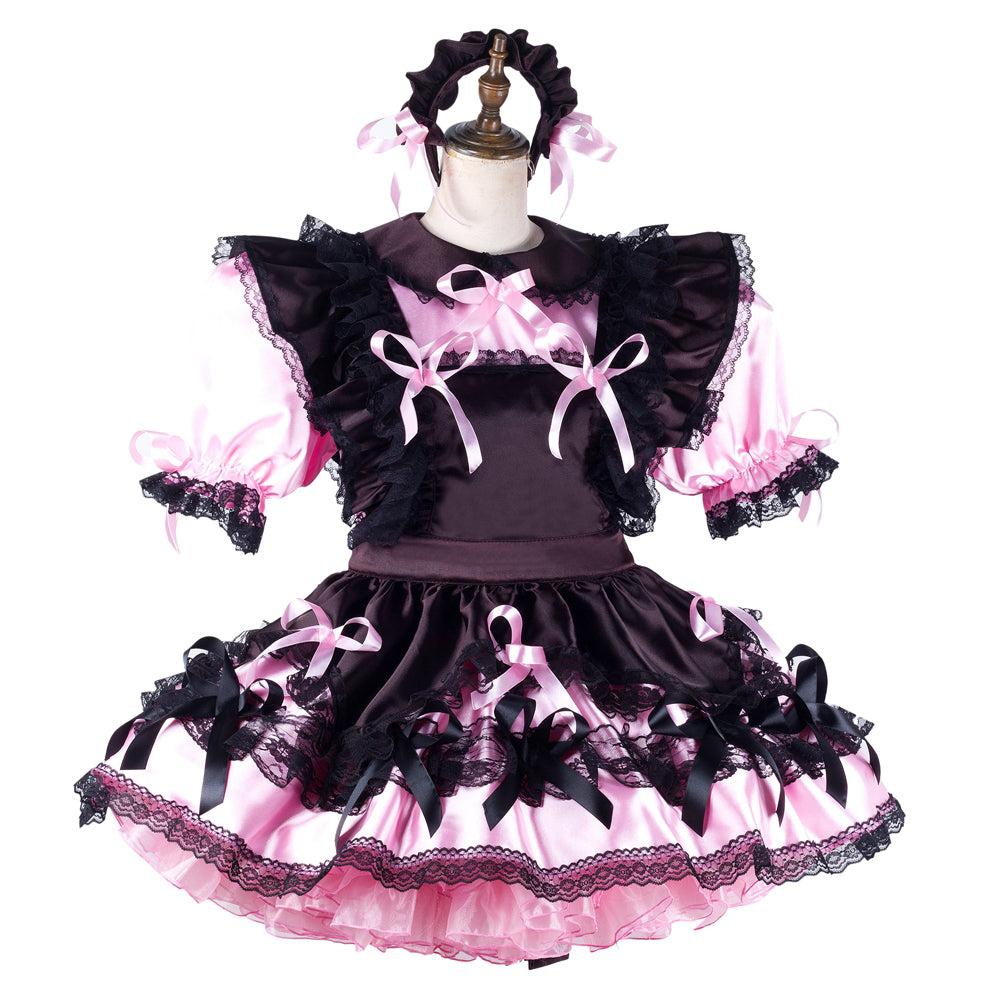 pink satin dress G2192