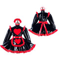 black heavy pvc dress G2193