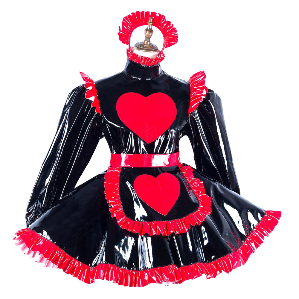 black heavy pvc dress G2193