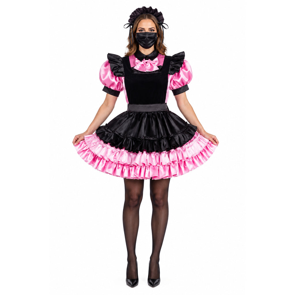 pink satin dress G2195