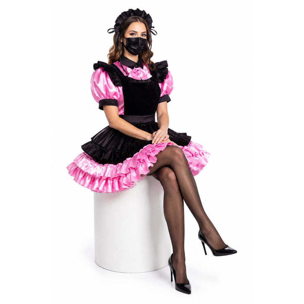 pink satin dress G2195