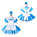 blue satin dress G2202