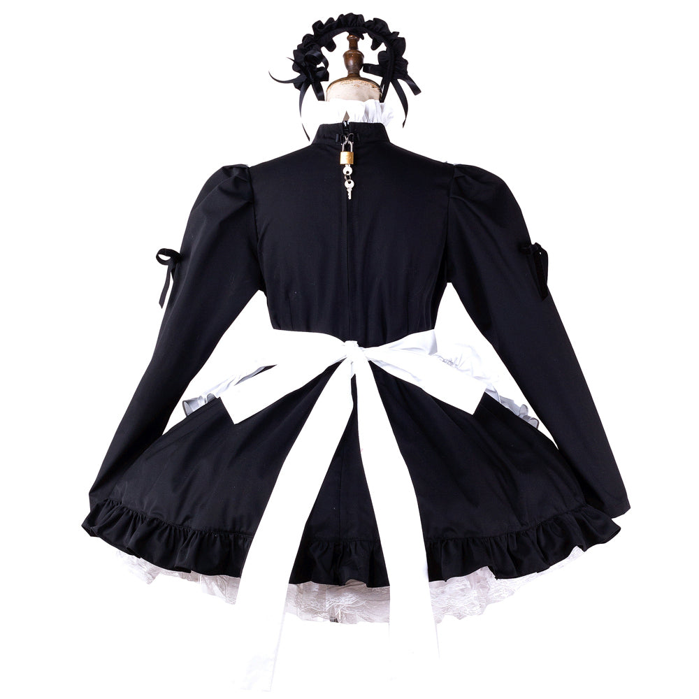 black cotton dress G2203