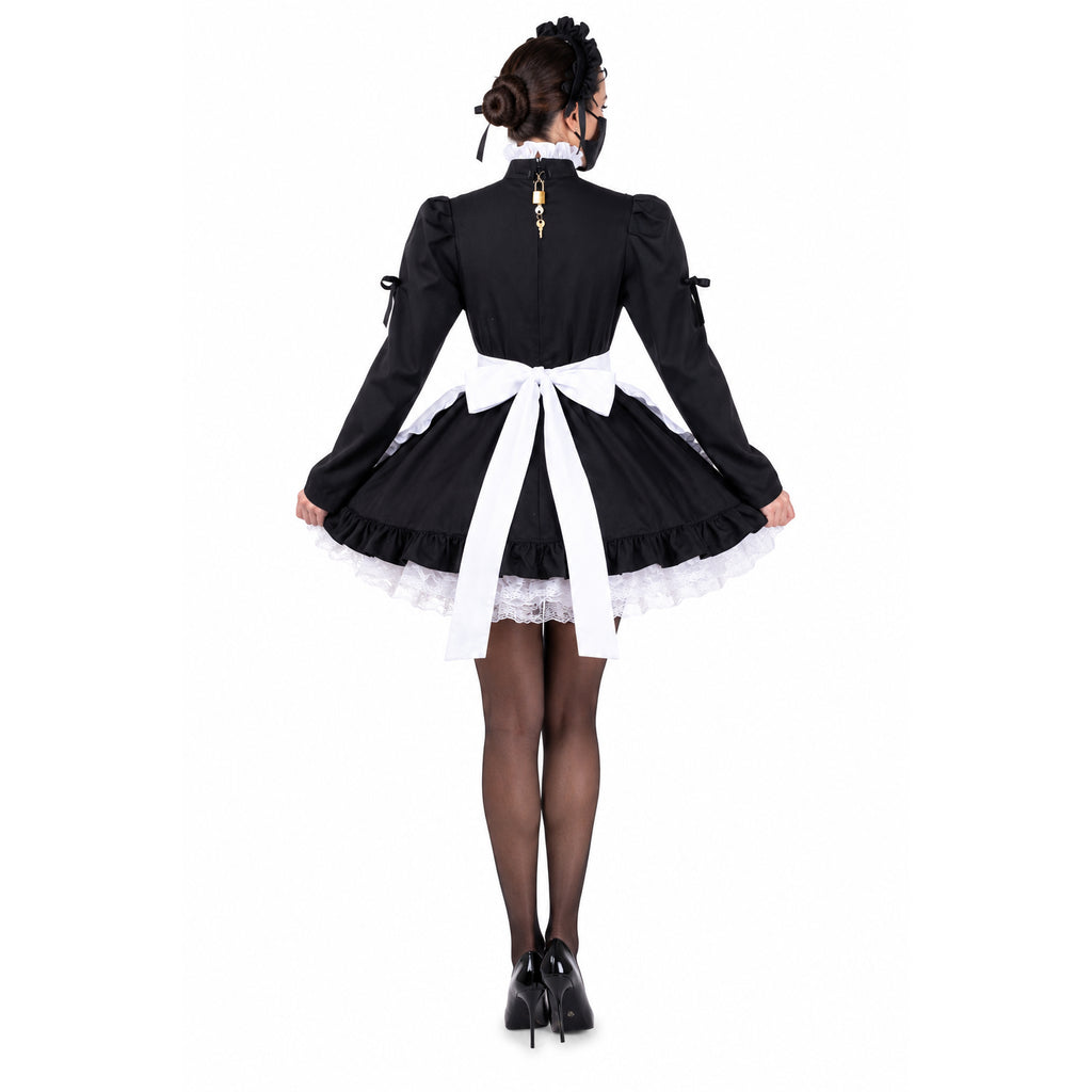 black cotton dress G2203