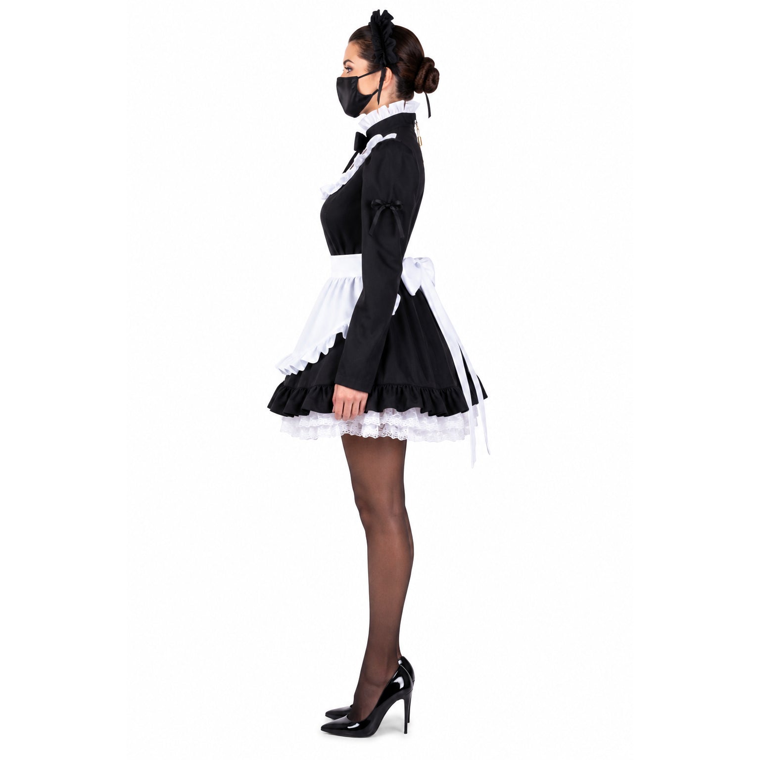 black cotton dress G2203