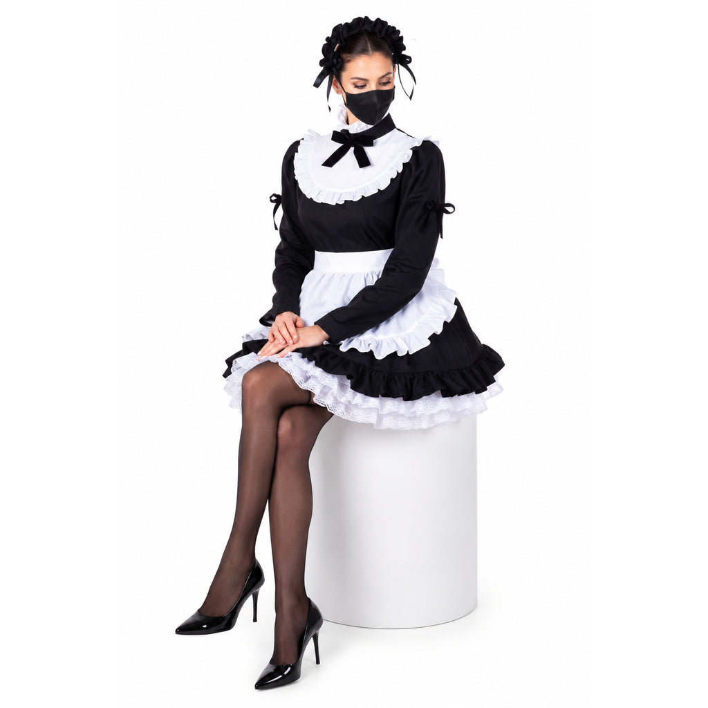 black cotton dress G2203