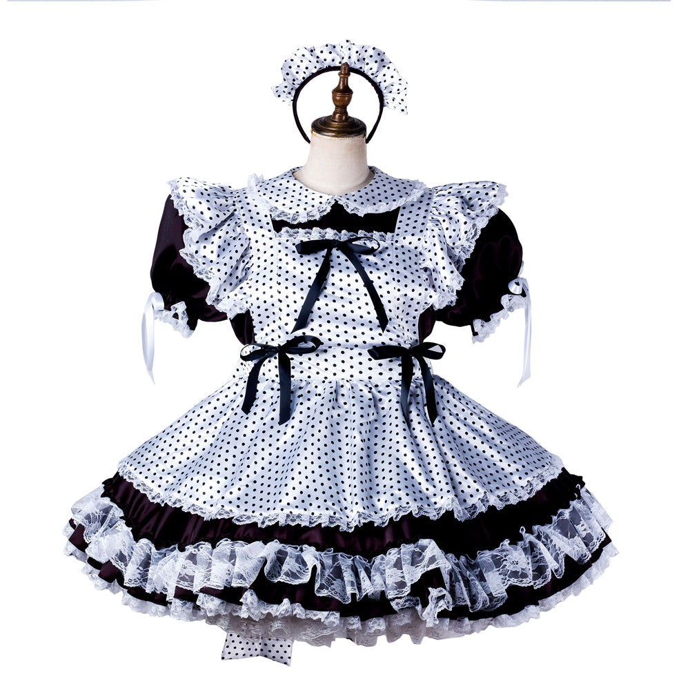 black satin dress G2204