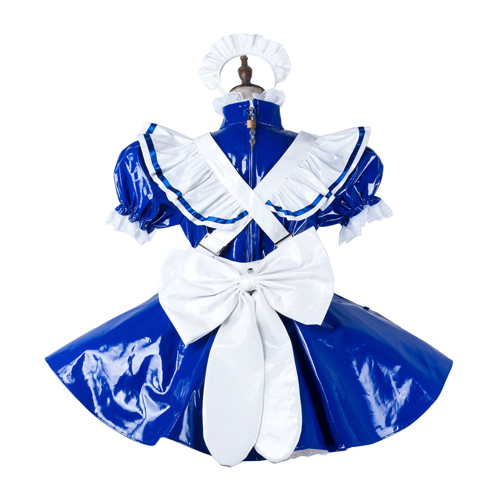 blue heavy pvc dress G2209
