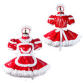 red heavy pvc dress G2211