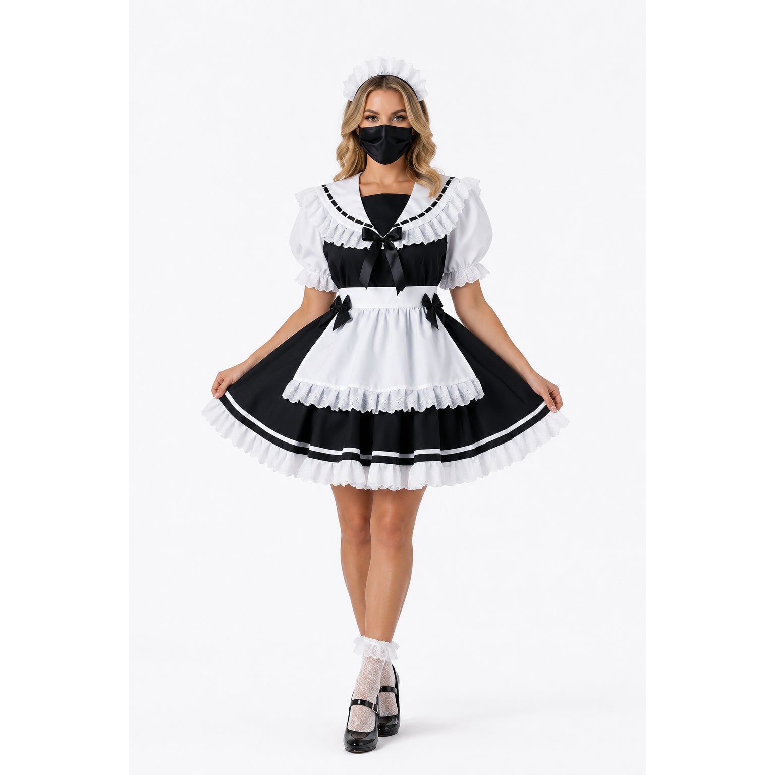 black cotton dress G2214